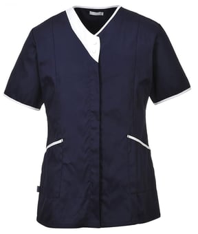 picture of Portwest - Ladies Modern Tunic - Navy Blue - Kingsmill 190g - PW-LW13NAR