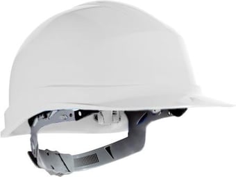 picture of Delta - Zircon Polyethylene UV resistant White Safety Helmet with Slip Ratchet - [LH-ZIRC1BC]