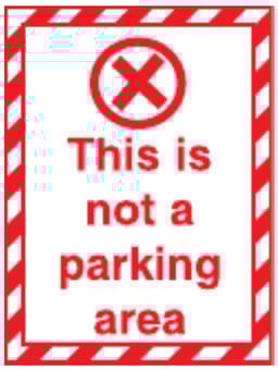 Picture of No Parking Area Sign - 150 x 200Hmm - Rigid Plastic - [AS-PR73A-RP]