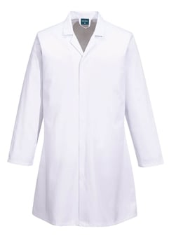 picture of Portwest 2210 - Food Industry No Pocket Coat - White - PW-2210WHR