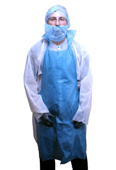 picture of Detectable Disposable Polythene Blue Aprons - Roll of 100 - DT-449-P01-S219-X16 - (OS)