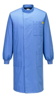 picture of Portwest AS15 - Anti-Static ESD Howie Coat - Hamilton Blue - PW-AS15HBR