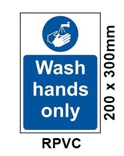 picture of Spectrum Wash Hands Only – RPVC 200 x 300mm - SCXO-CI-11473