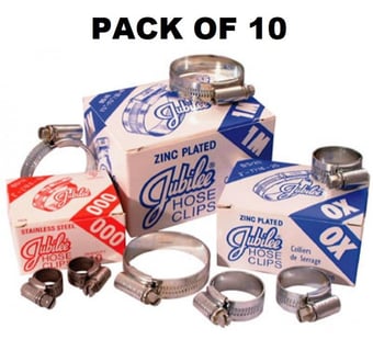 picture of PACK OF 10 - Jubilee Clips - 13mm - 20mm - [HP-JCOO-MS]