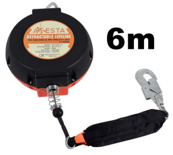 picture of ARESTA Retractable Lifeline With Webbing & Snaphook 6m - [XE-AR-0506-LE]