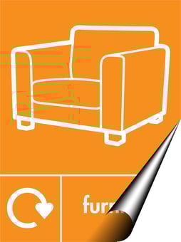 picture of Recycling Signs - Furniture - 300 X 400Hmm - Self Adhesive Vinyl - [AS-WR70-SAV]