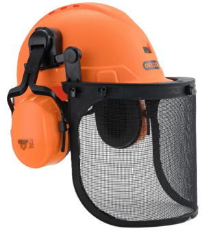 picture of Oregon Protect Safety Helmet with Ear Muff and Mesh Visor - [OR-675100]