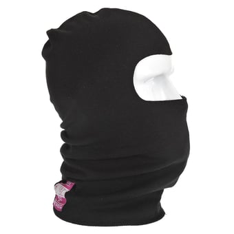 Picture of Portwest - Black Flame Resistant Anti-Static Balaclava - [PW-FR18BKR]