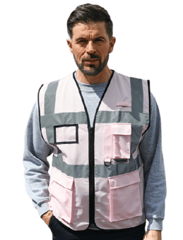 Picture of Korntex Pink Hi Vis Executive Multifunction Vest - AP-KXEXECPI