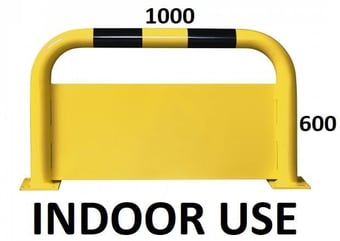 picture of BLACK BULL Protection Guard with Under-run Protection - Indoor Use - Total Height: 600, Width: 1000mm and Underrun Height: 400mm - Yellow/Black - [MV-196.17.619]