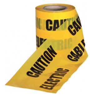 Picture of Non Adhesive - 15cm x 365m - Underground CAUTION ELECTRIC CABLE Yellow Tape - Sold Per Roll - [EM-UNDER150X365ELECTRIC]