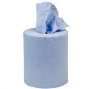 Picture of Blue Recycled Flatsheet Centre-feed Roll Two-Ply - Roll 175mm x 400mm - 6 Rolls - [HY-B11010081] - (DISC-R)