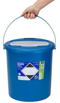 picture of SHARPSGUARD Eco Pharmi 22xa Sharps Bin - Blue Lid - [DH-DD222]