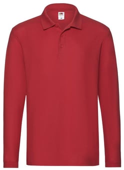 Picture of Fruit of the Loom Men's Premium Long Sleeve Polo - Red - BT-63310-RED