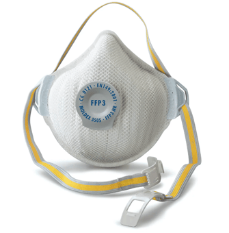 Picture of Moldex 3505 Air Plus FFP3 NR D Non-Reusable Valved Masks - Box of 5 - [MO-3505]