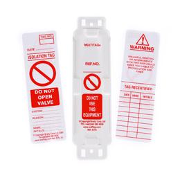 Picture of Scafftag Valvetag Pack - Box of 10 Valvetag Holders 10 Status Inserts & 1 Permanent Pen - [SC-EITH/L52]