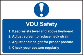 picture of Spectrum VDU Safety – PVC 300 x 200mm - SCXO-CI-0021