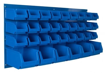 picture of BiGDUG Louvre Panel Kit - 500h x 1000w mm With 27x B51 & 6x B52 Blue Bins - [BDU-LP1K4B]