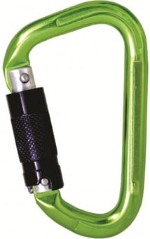 Picture of Kratos Green Aluminium Triple Action Locking Karabiner - 22mm Gate Opening - [KR-FA5030422]