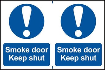 picture of Spectrum Smoke door Keep shut – PVC 300 x 200mm  - SCXO-CI-0154
