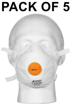 picture of Betafit FFP3V Cup Shape Respirator With Valve - Pack of 5 - [BTF-BF3030V]