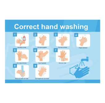 picture of Correct Hand Washing - RPVC 600 x 400mm - [CI-STP135]