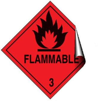 picture of Hazchem & Transport Labels - Flammable Liquid - Large - 200 X 200Hmm - Self Adhesive Vinyl - [AS-DA32-SAV]