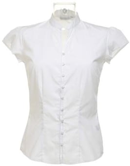 picture of Kustom Kit Ladies Continental White Blouse - BT-KK727-WHITE