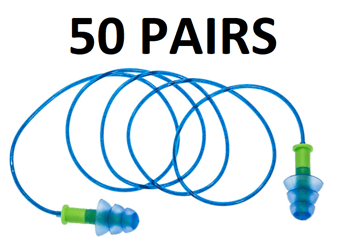 picture of NoiseBETA Detectable Corded Ear Plugs SNR 28 - 50 Pairs - [BTF-HP6081] - (DISC-R)