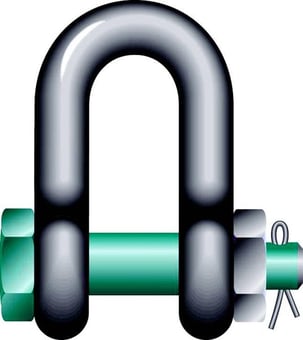 picture of Green Pin Standard Dee Shackles Safety Nut & Bolt