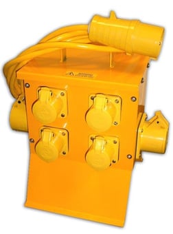 picture of Splitter Box - 6 Way - 4 x 16AMP - 2 x 32AMP - MCB protection - 32 A Plug - [HC-6WSBMCB]