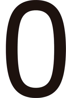 Picture of Spectrum 75mm Black Vinyl - Character ‘O’ - Pack of 10 - SCXO-CI-SVB02OL