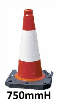 picture of TRAFFIC-LINE Traffic Cone TC1 - 750mmH - D2 Sleeve - Recycled Base - [MV-350.16.862]