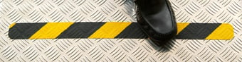 Picture of Black & Yellow Conformable Grip Anti-Slip Self Adhesive 610mm x 150mm Pads - Sold Individually - [HE-H3406-(B/Y)]
