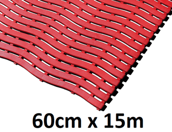 picture of Kumfi Step Anti-Slip Swimming Pool Mat Red - 60cm x 15m Roll - [BLD-KM250RD]