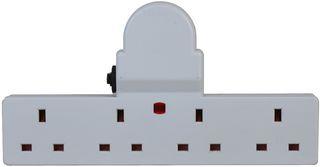 picture of Pro-elec 4-Way Socket Adaptor with Neon Indicator - BS5733 - [CP-2348AS] - (DISC-R)