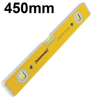 picture of Silverline - Heavy Duty Spirit Level - 450mm - 3 Vials - 1.2mm Thick Aluminium - [SI-SL16]