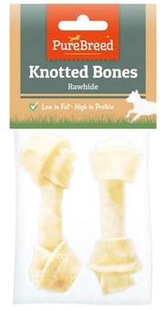 picture of Pure Breed Rawhide Knotted Dog Bones 2 Pack - [PD-O311967]