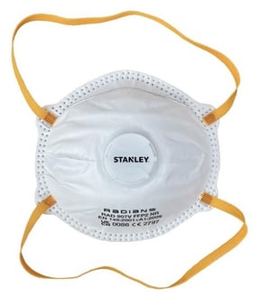 Picture of Stanley FFP2V Moulded Dust Mask Respirator Valved - Pack of 2 - [STH-FO4.1.005.GB.2]