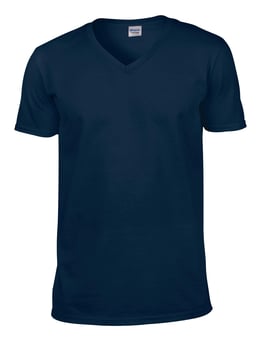 Picture of Gildan Softstyle Adult V-Neck T-Shirt Navy Blue - BT-64V00-NVY