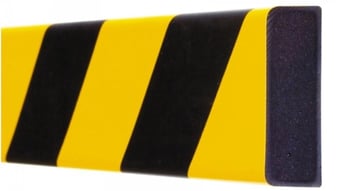 picture of TRAFFIC-LINE Surface Protection - RECTANGLE 60mm x 20mm - Pre-Drilled with 3 Bolt Holes 1,000mm Length - Yellow/Black - [MV-422.19.509]