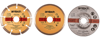 picture of Amtech 115mm Diamond and Cut Off Blade Set - 3 Piece - [DK-V0260]