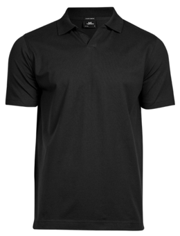 picture of Tee Jays Men's Luxury Stretch V-Neck Polo - Black - BT-TJ1404-BLK