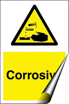 picture of Corrosive Sign - 200 x 300Hmm - Self Adhesive Vinyl - [AS-WA151-SAV] 