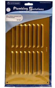 Picture of Louvre Vent - Gold Aluminum - 229 x 152mm - CTRN-CI-VE16P