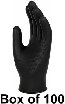 picture of Polyco Finite GL100 Black Nitrile Powder Free Disposable Gloves - Box of 100 - [BM-GL100]