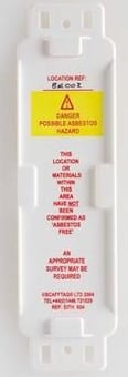 picture of Scafftag Asbestos Tag - Asbestos Identified Holders - Pack of 10 Red Asbestos Has Been Identified Holders with a Permanent Pen - [SC-EITH-604]