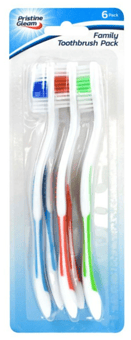 picture of Pristine Gleam Toothbrushes 6 Pack - [OTL-322070]