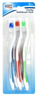 picture of Pristine Gleam Toothbrushes 6 Pack - [OTL-322070]
