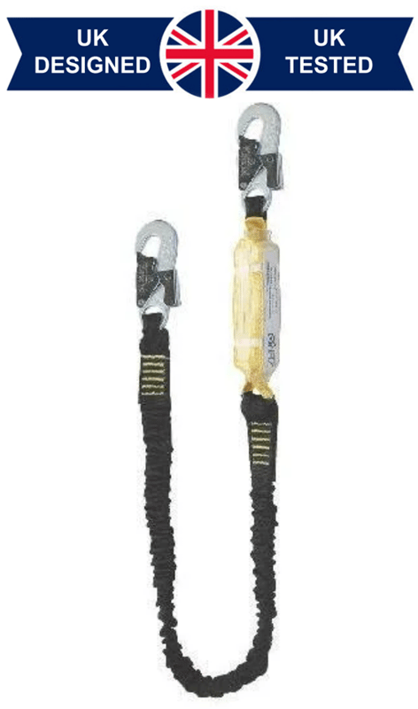 picture of ZERO Single Elasticated Lanyard with Snaphooks  - Conforms to AS/NZS 1891.1:2007 EN 355 EN 359 - [XE-ABM-T3E]